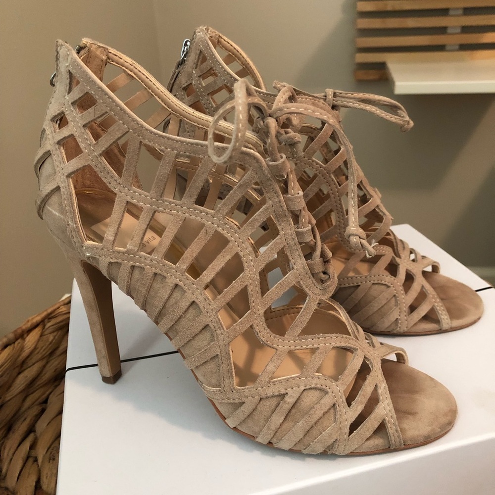 Dolce Vita Nude Suede Heels